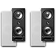 Polk Audio 265-RT 3-Way in-Wall Speakers - The Vanishing Series | 2 Speakers | Easily Fits in Ceiling/Wall | Use in Front, Rear or as Surrounds | White, Paintable Grille