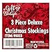 Gift Boutique Burlap Stocking Includes Christmas Tree, Snowman & Santa; 18, 3 Pack