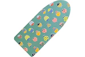 LCLW 12.5" x 30" Small Tabletop Ironing Board Cover and Pad,3 Pairs of Hook and Loop Fastener Straps,Elastic Edges,Cotton Mini Iron Board Cover with Scorch Resistant Thick Padding