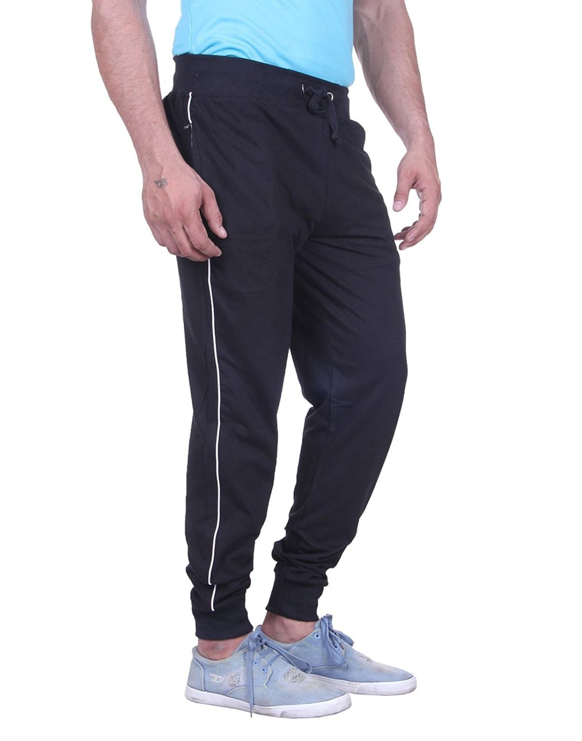 thread swag men's slim fit track pant - black