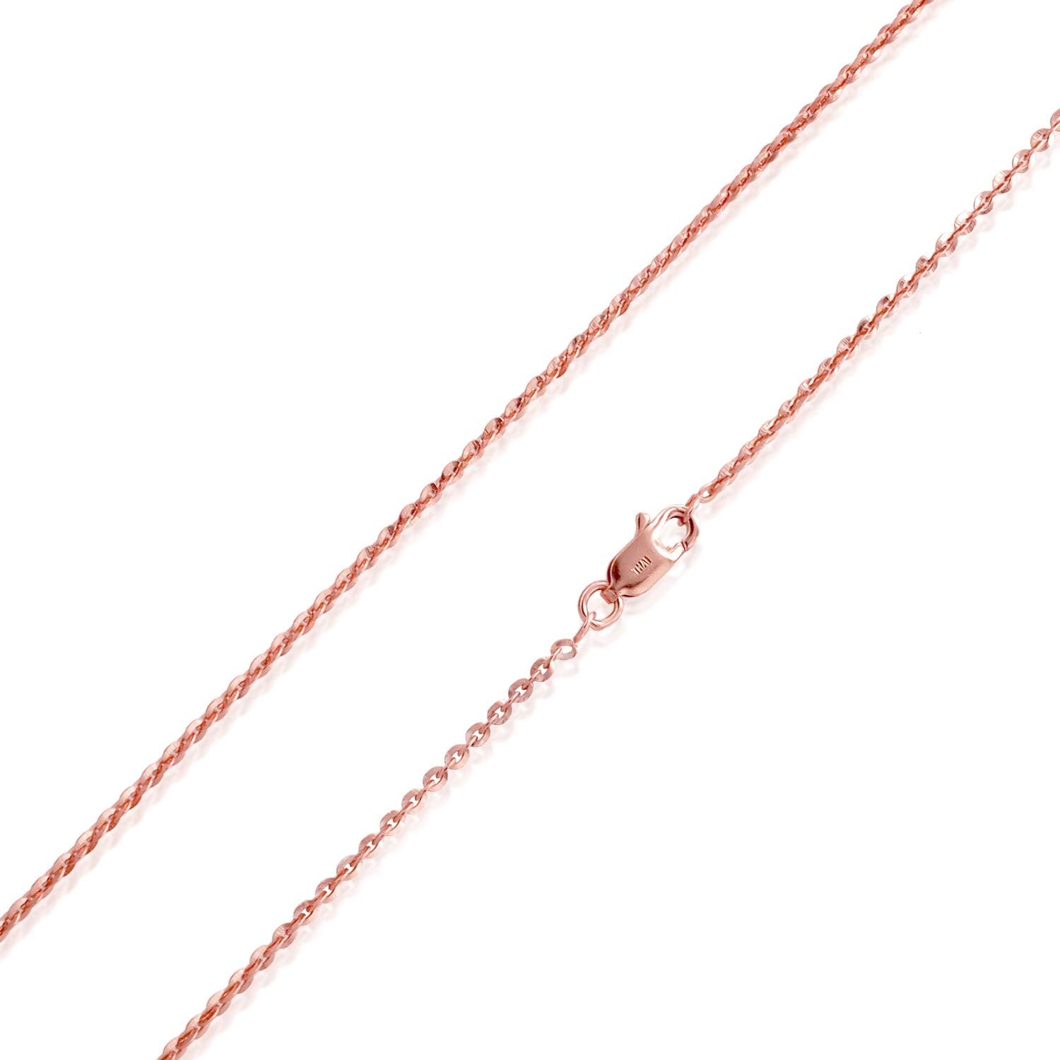 SEA OF ICE 2mm Sparkle Paillette Italian Chain Necklace –Silver Chain Necklace for Women and Men – 925 Sterling Silver ring Clasp Jewelry Chain – Multisize Silver Chain Unisex