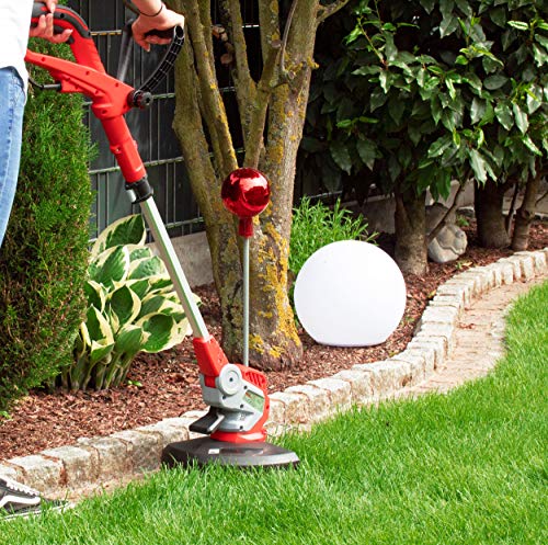 Grizzly Tools Elektro-Rasentrimmer ERT 450-20 - 450 Watt - 28 cm Schnittkreis - 5-fach winkelverstellbarer Schneidkopf - Teleskopstiel - Blumenschutzbügel – Bild 3