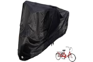 YWWQYBYQ Adult Tricycle Cover,24/26inch 3 Wheel Bike Electric Trike Covers for Outdoor Waterproof Windproof Dustproof Bicycle & Bike