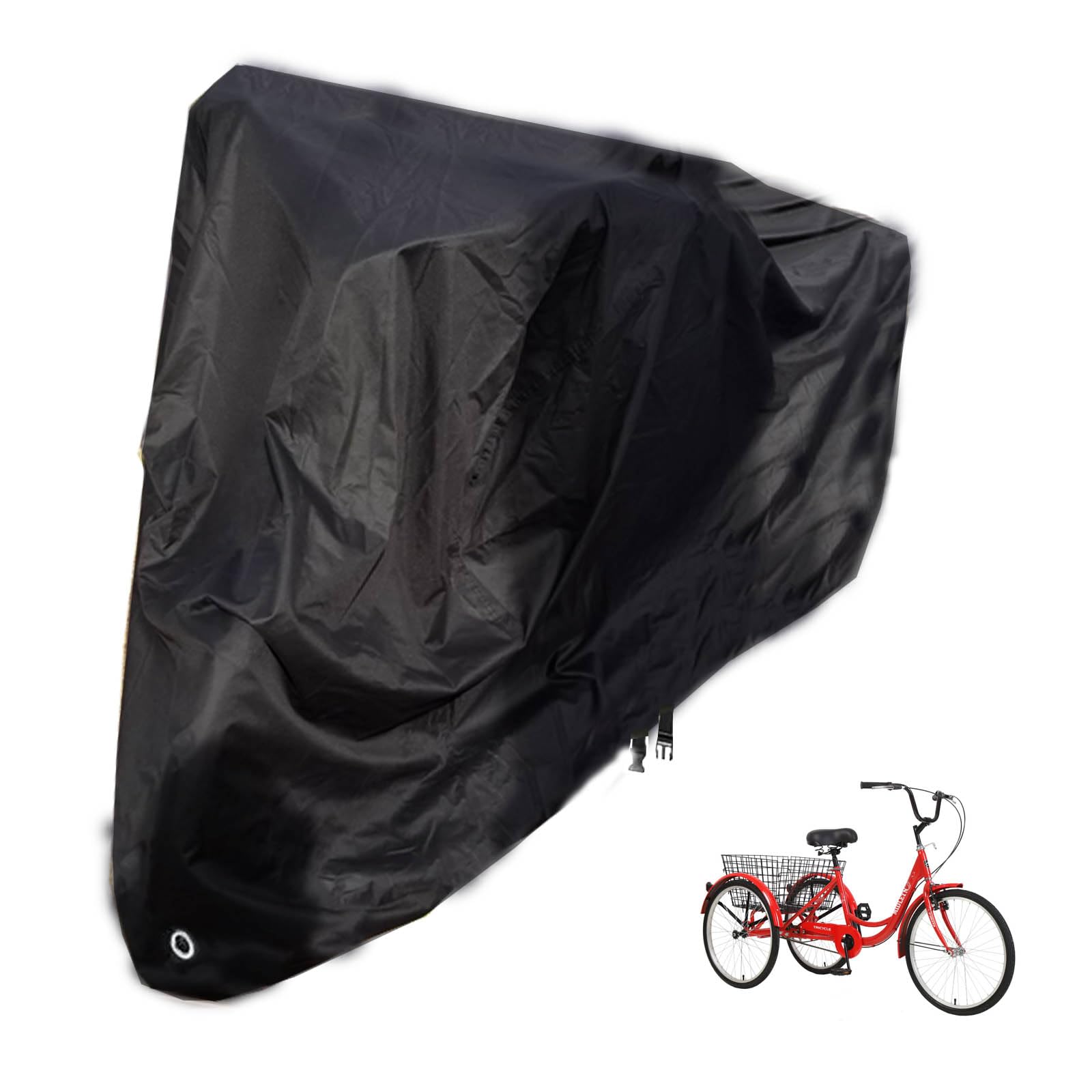 Photo 1 of Adult Tricycle Cover,Outdoor Waterproof 210D Oxford Recumbent Bike Covers for 3 Wheel Bike ,Dustproof Electric Trike Bicycle