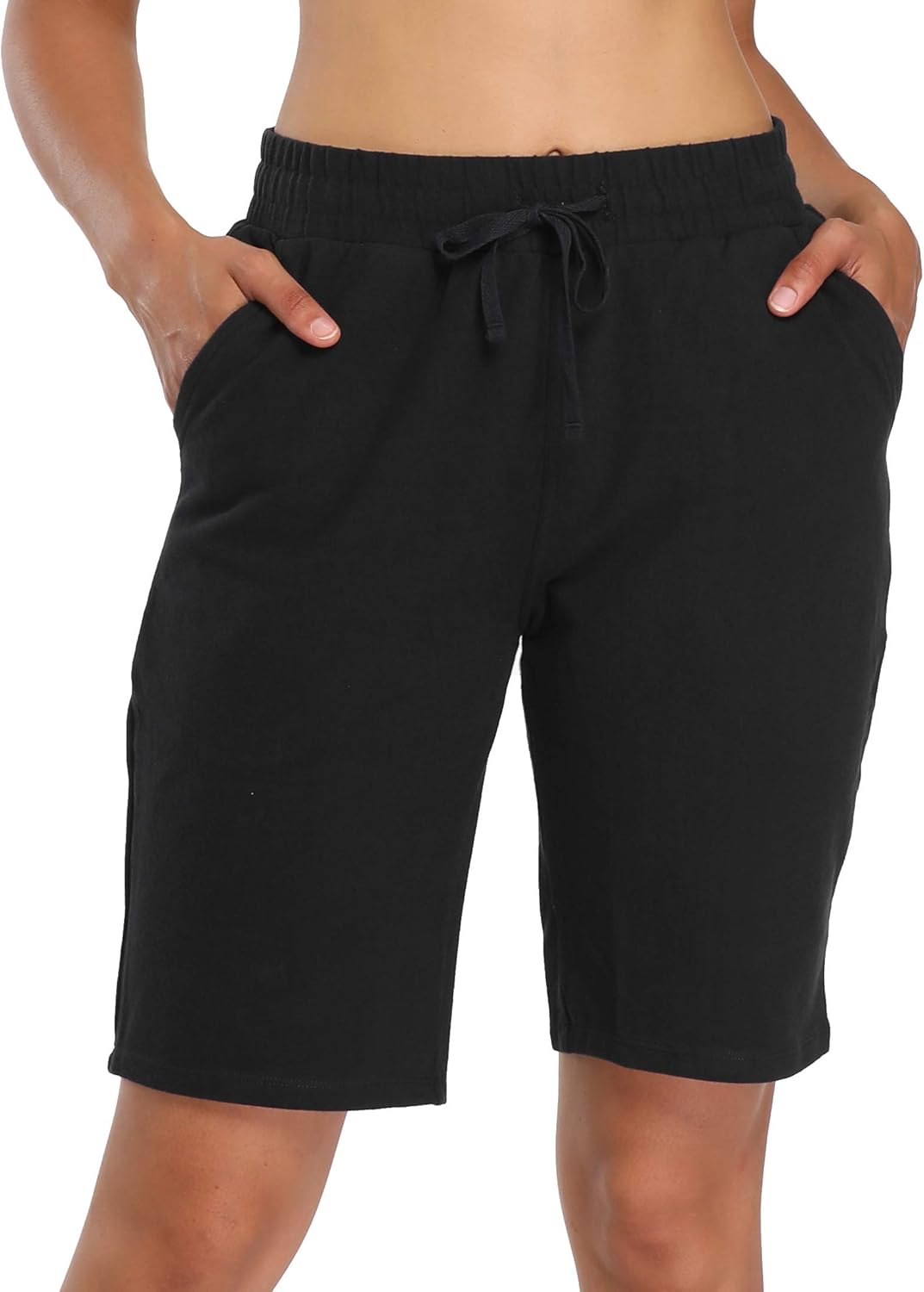 baleaf women's active yoga lounge bermuda shorts with pockets