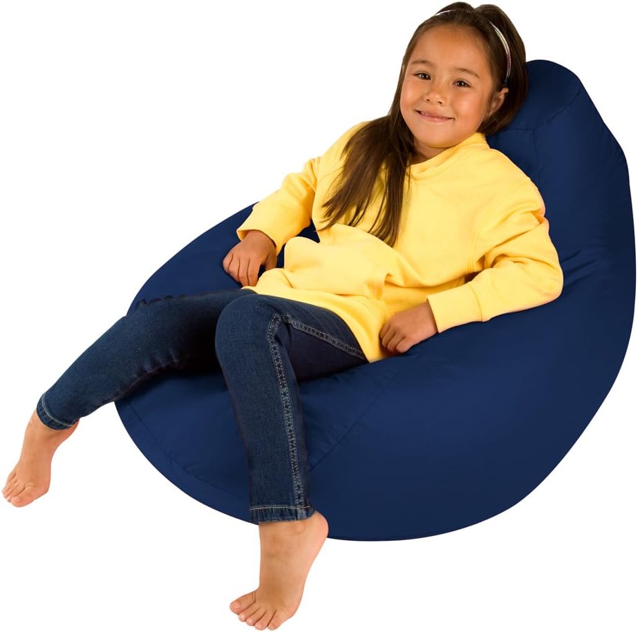 Bean Bag Bazaar Kids Gaming Chair, Indoor Outdoor Bean Bags, Navy Blue