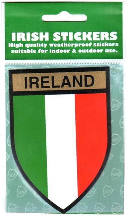 Amazon Com Carrolls Irish Gifts Ireland Flag Shield Sticker Toys Games
