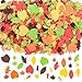 Konsait Bulk 540pcs Thanksgiving Foam Stickers,Fall Leaf Stickers Adhesive Foam Maple Leaves Stickers Art Craft Scrapbooks Supplies Thanksgiving Autumn Party Decoration