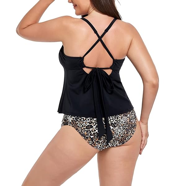 Tankini-Set Für Damen Mit Boyshorts – Blumenmuster, Bauchkontrolle, Übergrößen Verfügbar
