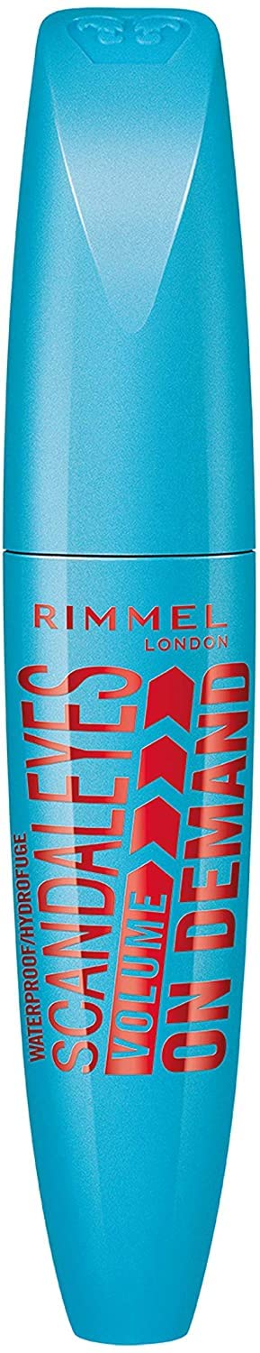 Rimmel London , Mascara ScandalEyes Volume on Demand Waterproof, Mascara Volumizzante, Resistente allAcqua, Nero