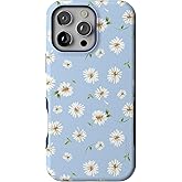 Casely iPhone 16 Pro Max Case | Daisy Daydream | Baby Blue Floral | Bold Protective Design | Compatible with MagSafe