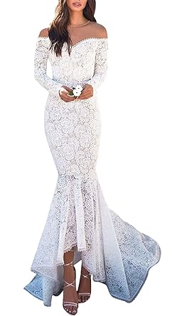 Damen Abendkleider Frühling Herbst Meerjungfrau Kleider Elegant Vintage Normallacks Langarm Ballkleider Cute Chic Fashion Exq