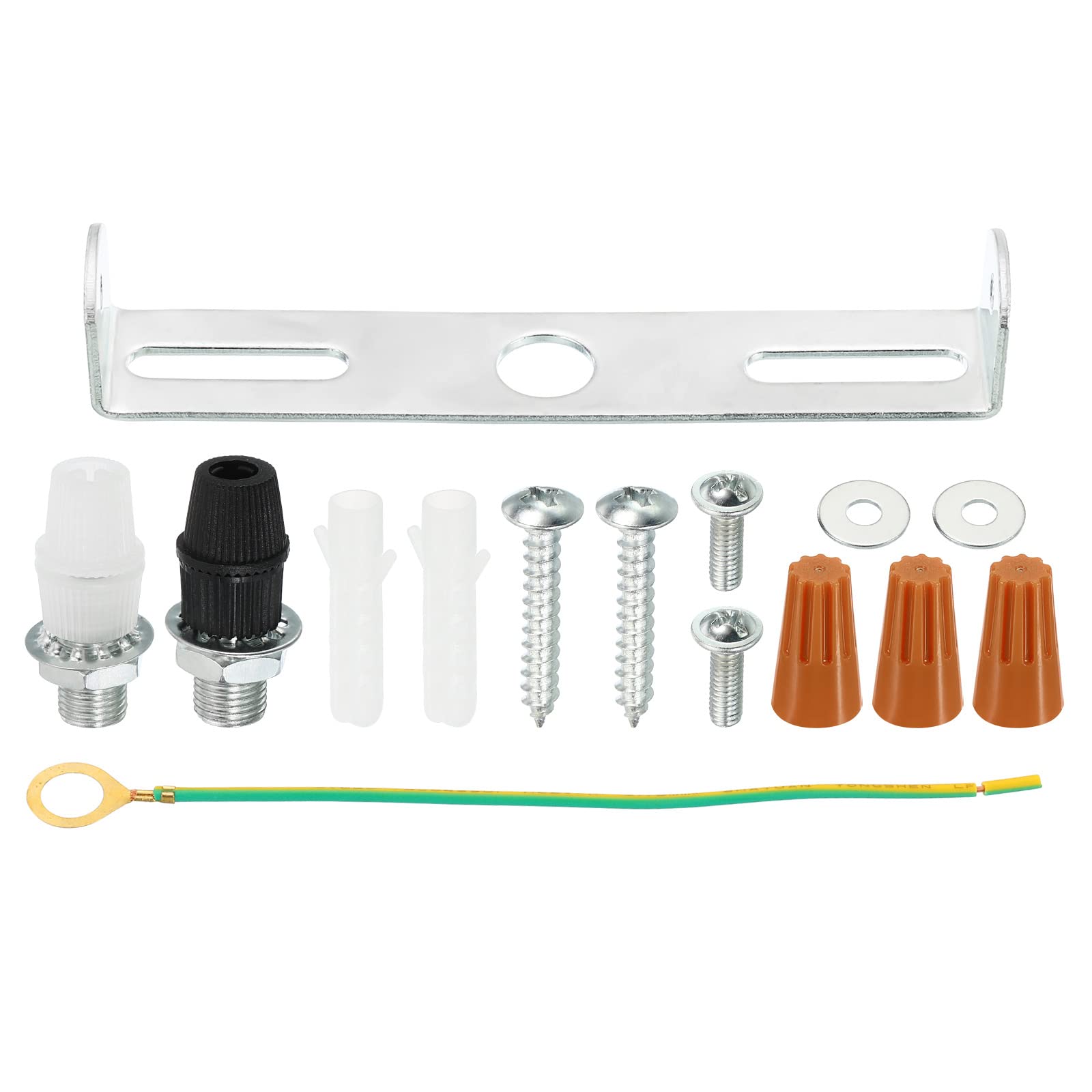 PATIKIL 100mm Ceiling Light Plate Kit, 1 Set Light Fixture Mounting Bracket Plate Steel Crossbar for Home Office Chandelier Lamp