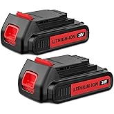 Bonacell 4.0Ah for Black and Decker 20V Lithium Battery Compatible with Black Decker 20 Volt Battery 2 Pack 20volt Drill LBXR20 LBXR2020 LBX20 LBXR2520 LB2X4020 LB2XR20
