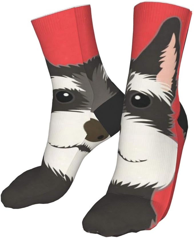 Schnauzer Dog Athletic Tube Stockings Women's Men's Classics Knee High