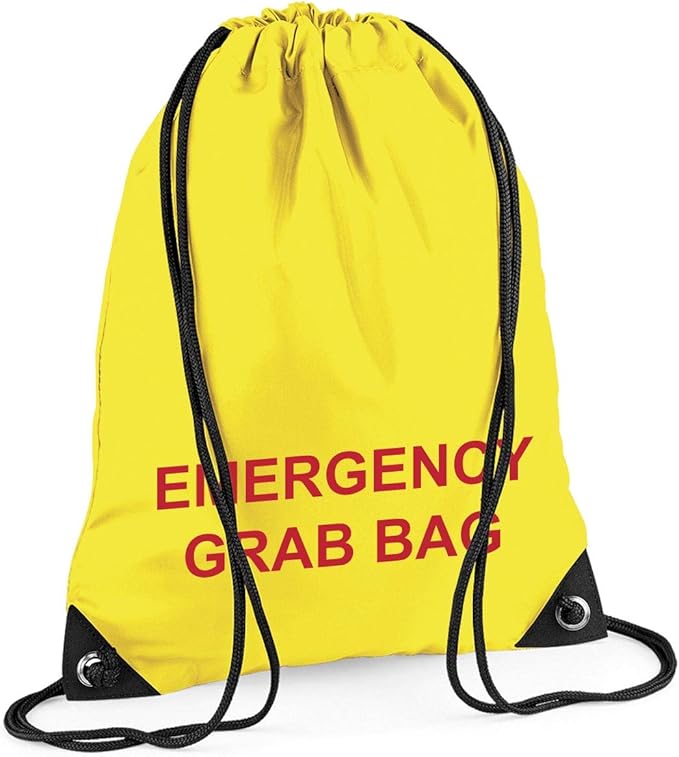 School Evacuation Emergency Grab Bag Printed Yellow Documents