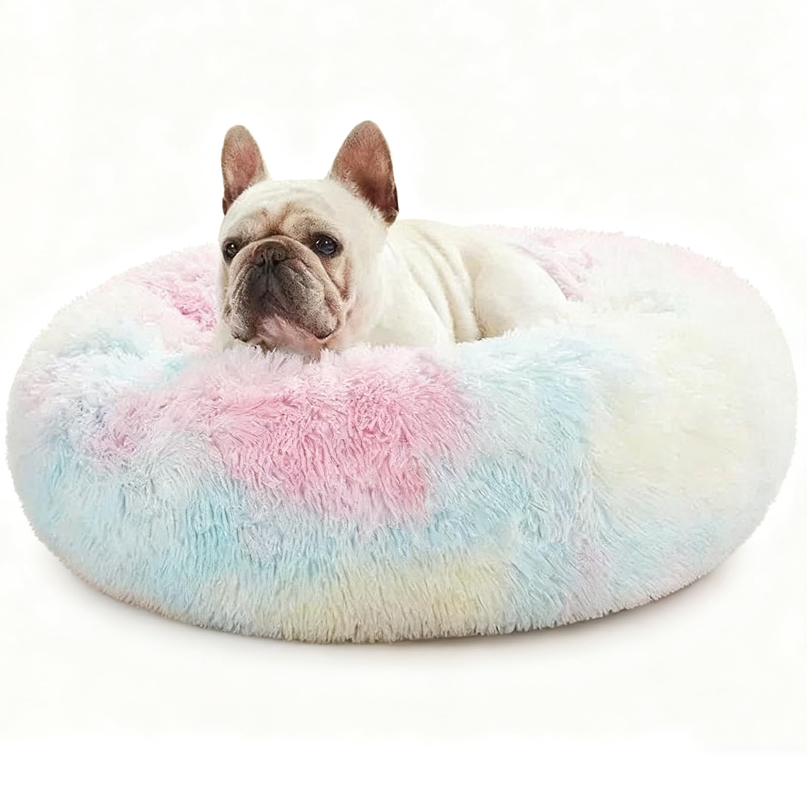 Photo 1 of Washable Dog & Cat Bed for Ultra Large Small Medium Size Pet, Calming Donut Round Cute Warming Mat House Supply Indoor, 8 Sized Deal Necessity Essential Furniture for Boy Girl Puppy Kitten kitty