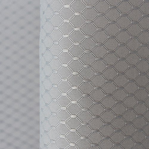 EurCross Extra Wide Shower Curtain 108 x 72, Solid Gray Waffle Weave Fabric Shower Curtain for Bathroom, Heavyweight, Water-Repellent 108inch Wide by 72inch Long - Thumbnail 3