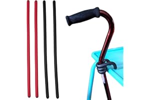 BTREEFLO Cane Holder - 4 Pcs Table & Wheelchair Cane Accessories, Flexible Hooks, Grabber Holder for Mobility Scooter, Crutch
