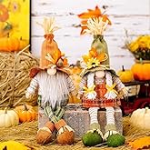 SCNWQ Thanksgiving Fall Decor – Cute Plush Gnomes for Home, Office, Indoor, Room, Mantel, Shelf, Tiered Tray, Porch, & Desk – Harvest Table Centerpieces & Autumn Gifts for Thanksgiving
