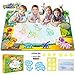 TECBOSS Toys for 3 Year Old Boys, Dinosaur Boy Toys Aqua Magic Mat Educational Water Drawing Pad Mess Free Painting Doodle Board Gift for 2 3 4 Year Old Boys Girls Toddler