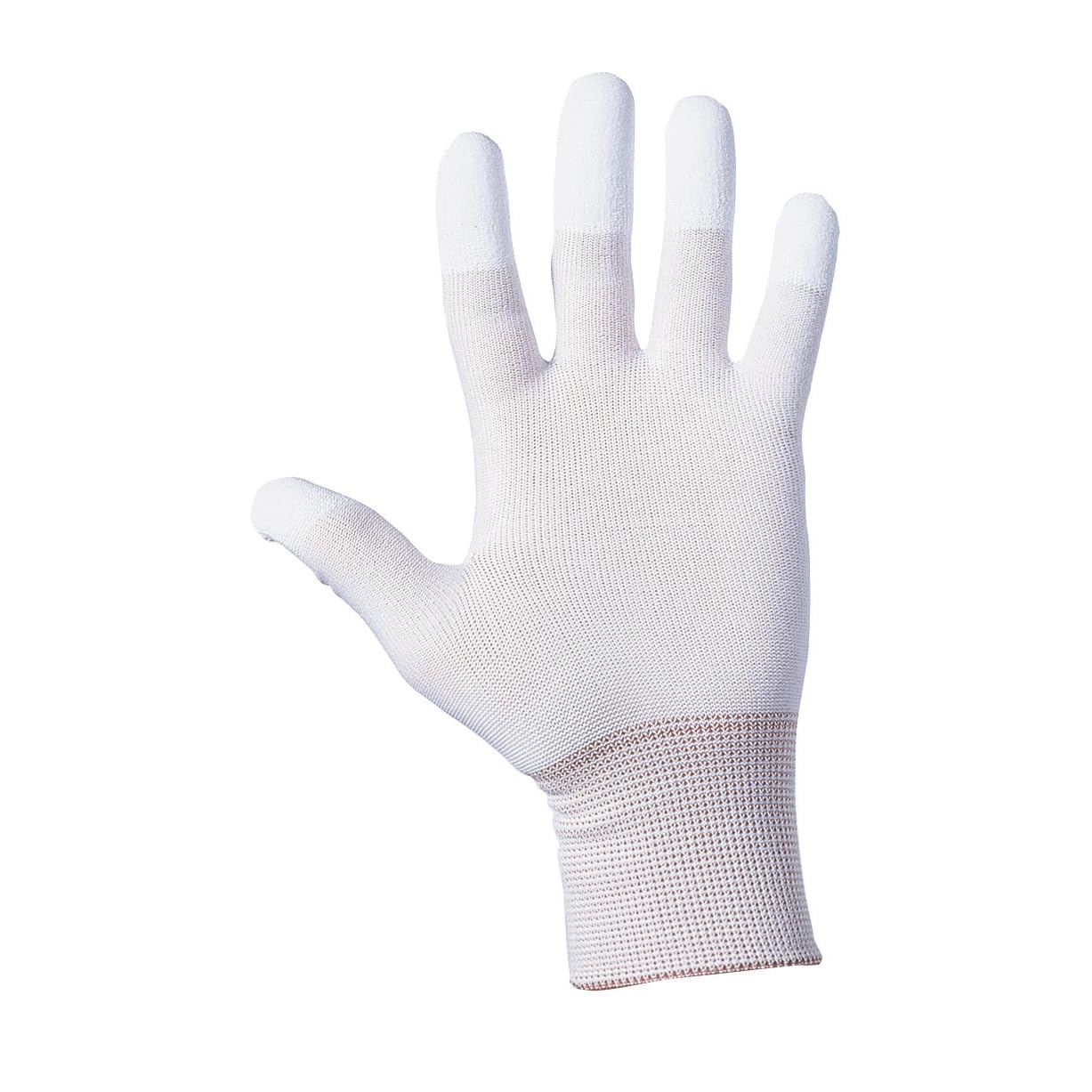 Honeywell Perfect Poly Finger White Polyamide Knitted Safety Gloves for Handling Fine Products in a Dry Environment, Elastic Wrist, Good Grip, 2232240-06 (BOX with 10 Pairs)
