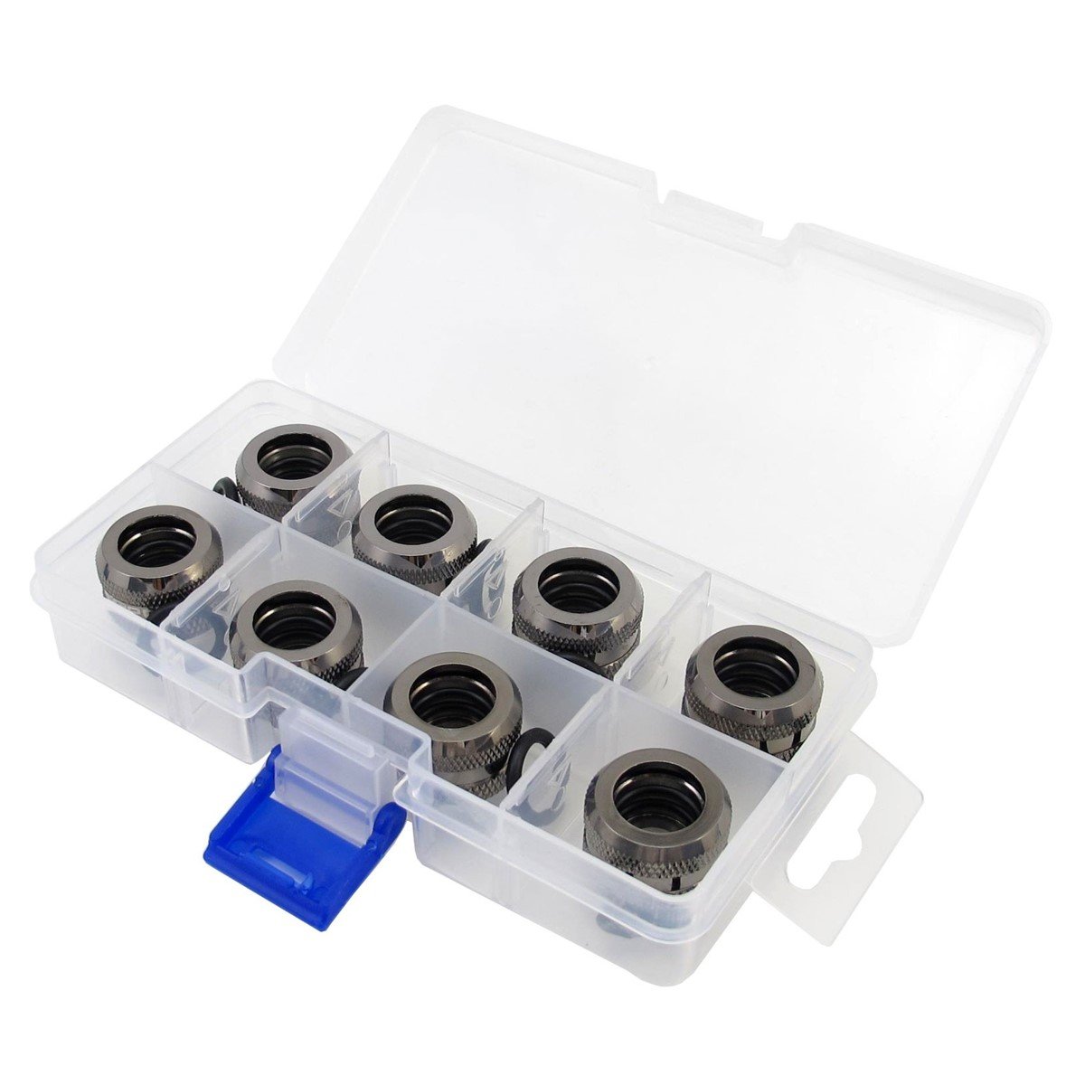 XSPC Anschluss G1/4" Auf 14 mm Hardtube, Schwarz Chrome - 8 Pieces — image 1