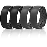 Egnaro Men's Silicone Rings 8mm Wide 2.2mm Thick