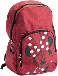 Disney Zippered Red Backpack Minnie 