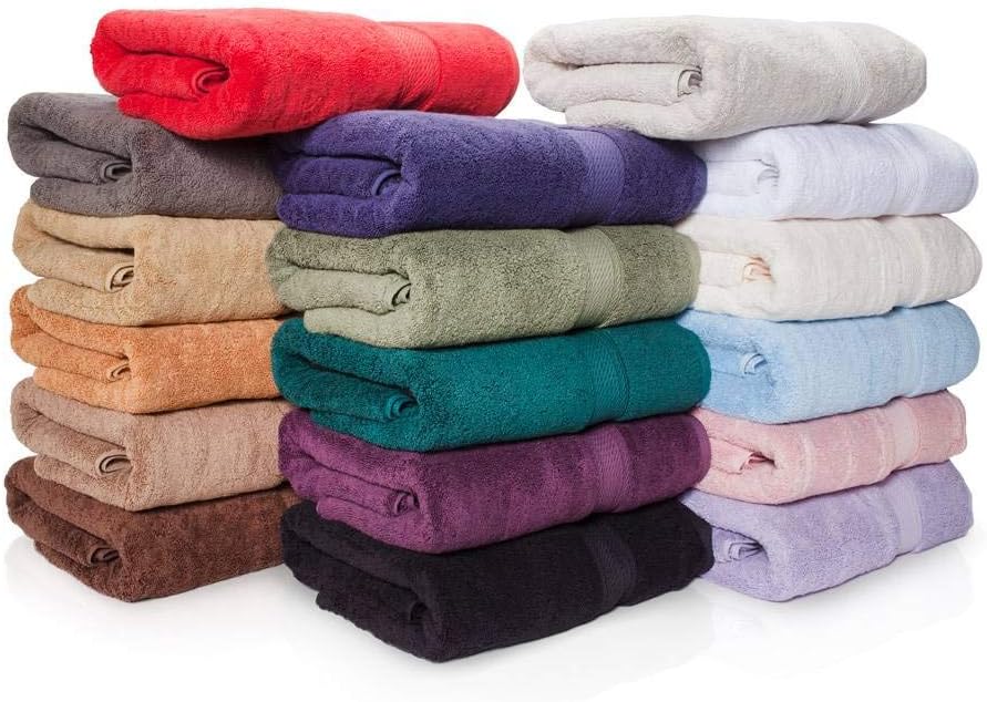 900 GSM 100% Egyptian Cotton 6-Piece Towel Set - Premium Hotel Quality Towel Sets - Heavy Weight & Absorbent - 2 Bath Towels 30" x 55", 2 Hand Towels 20" x 30", 2 Washcloths 13" x 13" Charcoal: Home & Kitchen