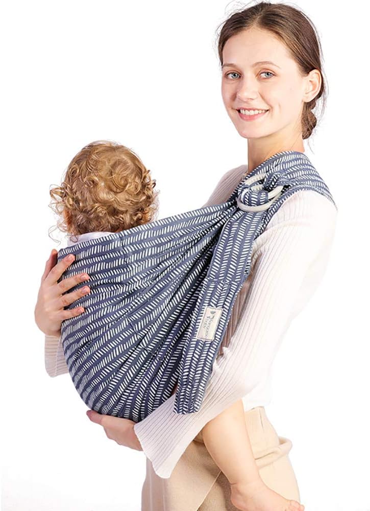 Baby Wrap Carrier, Portable Hands Free Infant Cotton Ring Sling Holder