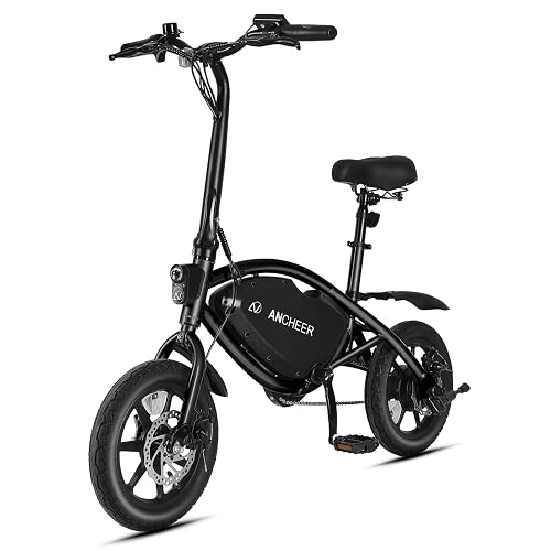 ANCHEER 14” Folding Electric Bike for Adults, 20MPH Ebike with 350W ...