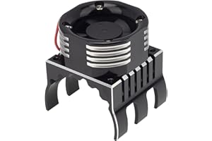 DKKY DKKY RACING DKKY 42mm RC Cooling Fan Motor Heatsink 21000 RPM for Axial SCX10 Traxxas TRX4 Slash/Rustler/Stampede/Bandit Arrma Kraton Mojave Senton 1/8 1/10 RC Crawler Car 4274 4268 Motor, Black