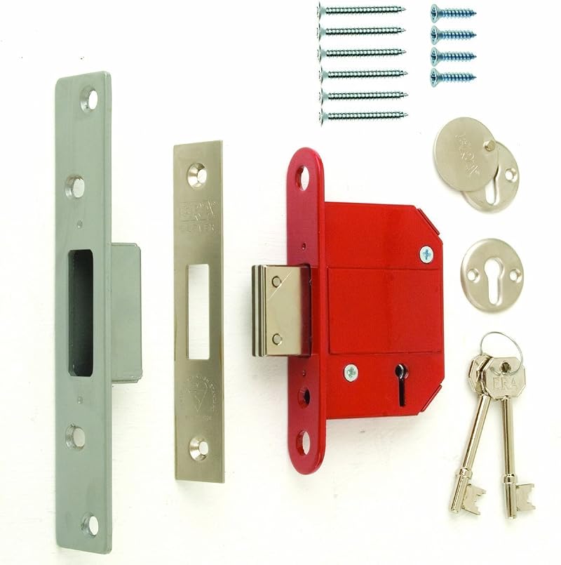 ERA Fortress BS 3621 2.5in 64mm 5 Lever Maximum Security Mortice Deadlock Chrome