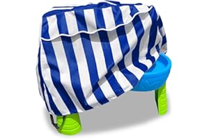 ANartcle Kids Water Table Cover,100% Waterproof Heavy Duty Sand & Water Table Covers,Fit for Step2 Rain Showers Splash Pond Water Table,Outdoor Water Table Toys Cover(Blue Stripes-Cover Only)