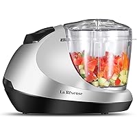 La Reveuse Electric Mini Food Chopper, Vegetable Fruit Cutter, Meat Grinder Mincer, Small Food Processor with 1.3-Cup…
