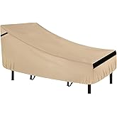 NEVERLAND Patio Lounge Chair Cover - Outdoor Waterptoof Chaise Lounge Covers with Heavy Duty Material, 420D Waterproof Outdoor Chairs Cover 76L x 32W x 32H inch Golden
