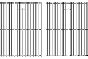 MIYUPTC Cooking Grill Grates Replacement, Stainless Steel Wire Mesh Grids for Home Outdoor BBQ, Set of 2 (17''L x 13''W)