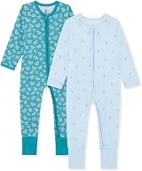 Bramble & Bear Unisex Baby Sleepsuits 2 Pack Tawny Teal 9-12 Months UK
