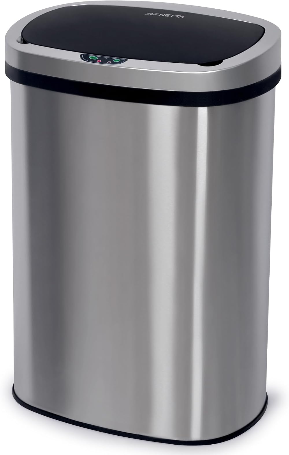 NETTA 50L Sensor Bin Kitchen Automatic Motion Infrared Lid Non-Skid Base Silver