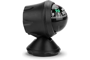 Keenso Compass, Adjustable Boat Compass Dash Compass for Car Precise Navigation Car Dashboard Compass for Boat Vehicle Caravan