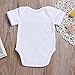 Mini honey 2Pcs Infant Twins Baby Boys Girls Short Sleeve Letter Print Romper Bodysuit Summer Outfit Clothes White