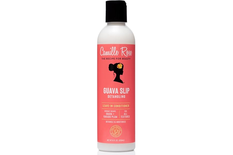 Camille Rose Guava Slip Detangling Leave In Conditioner, with Guava, Kakadu Plum and Aloe Leaf Juice to Detangle and Soften, for All Hair Textures, 8 fl oz