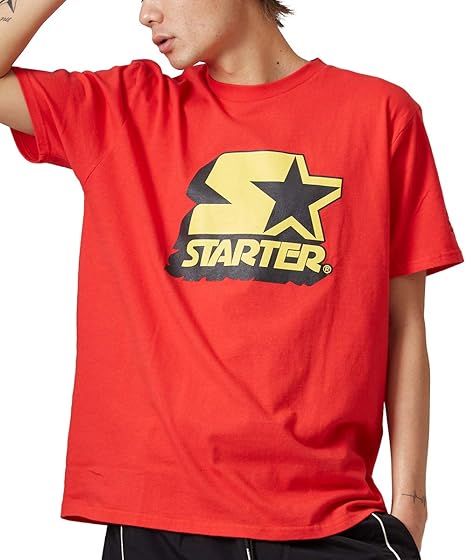 Amazon Starter Black Label スターターブラックレーベル Tシャツ メンズ レディース カットソー 半袖 クルーネック ブランド ロゴ プリント 白 Tシャツ カットソー 通販