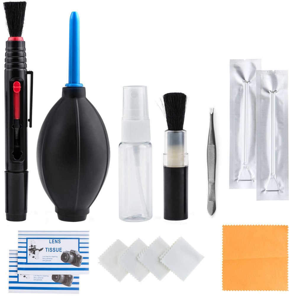 Zacro Professional 14-In-1 Camera Cleaning Kit For Optical Lens And Digital Dslr Cameras Canon Rebel Eos, Nikon, Olympus, Sony Alpha Nex, Ipad,Samsung Nx & Fuji Dslr