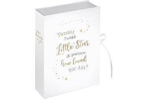 Lillian Rose Large Twinkle, Twinkle Baby Keepsake Box, White
