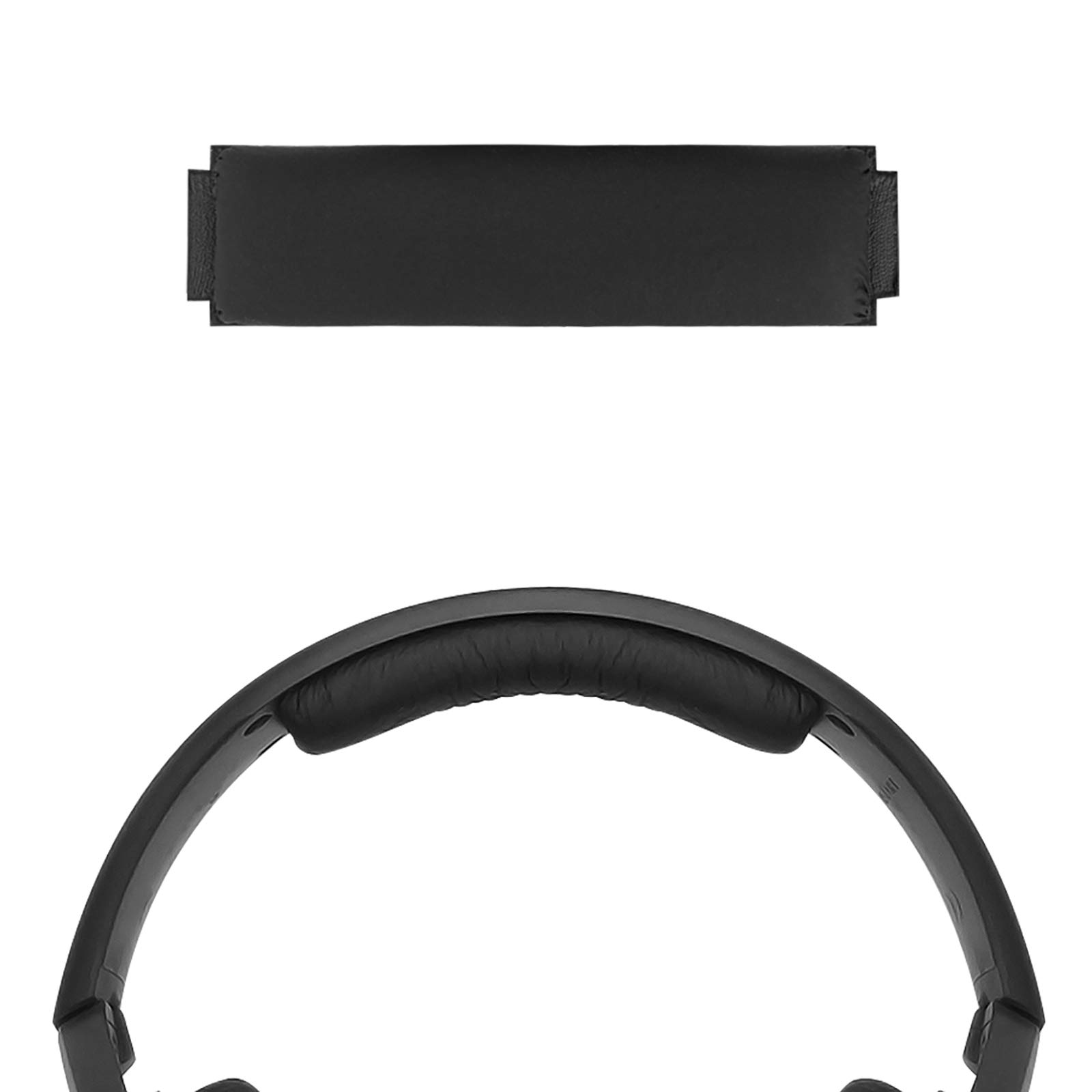 Geekria Protein Leather Headband Pad Compatible with Sennheiser HD418/ HD419/ HD428/ HD429/ HD439/ HD438/ HD448 Headphones, Replacement Band Repair Part (Black)