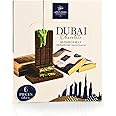 Feras Sweets Dubai Viral Kunafa Chocolate Bar 200GMS - Kunafa Pistachio Chocolate Bar Includes Creamy Pistachio Kunafas and Smooth Rich Chocolates into a Single Bite - Trending Delight Arab (Box of 6)