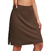 COOrun Women's 20" Knee Length Skorts Skirts Athletic Tennis Skorts Long Golf Skirt with Pockets Modest Skirts