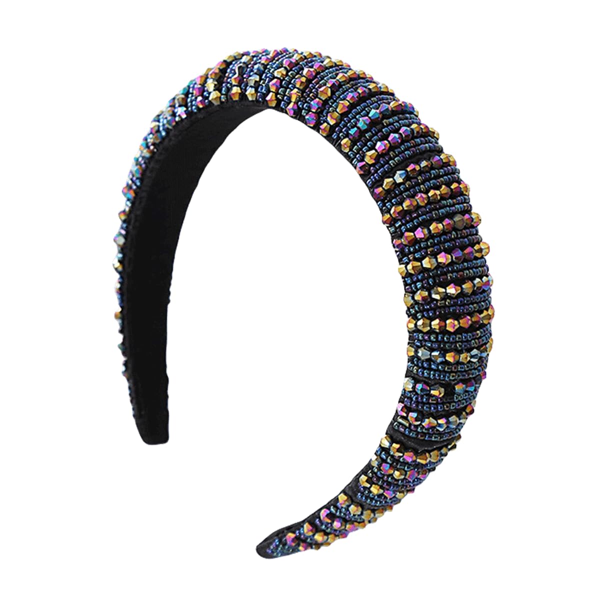 scicent Headband Baroque Boho Jewelry Hairbands Padded Rhinestone Head band Wide Women's Fashion Headbands 16415 — image 1